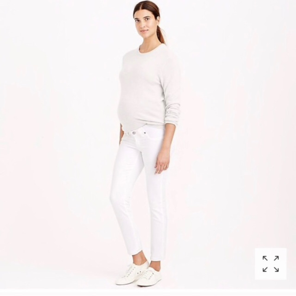 JCrew Maternity Stretch White Jeans